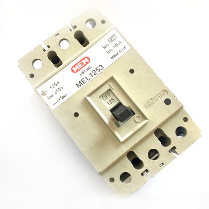 MEM MEL1253 Bill TLE1253 16Ka 125A 125 Amp 3 Pole Phase MCCB Circuit Breaker